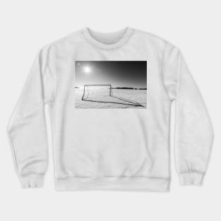 Soccer goal on the beach Crewneck Sweatshirt